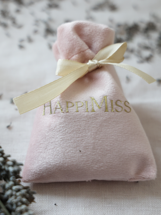 Lavender Sachet - a touch of Provence in a blush velvet bag