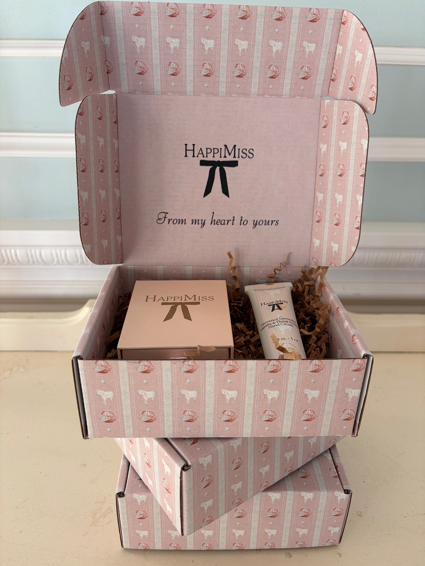 Rose Quartz Heart Perfume Necklace & Lotion Gift Set